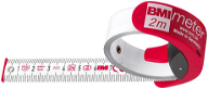 Tasma miernicza kieszonkowa BMImeter 3mx16mm,biala BMI