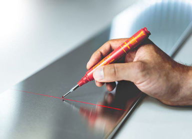 Marker do glebokich otworow Pica-Ink, kolor czerwony Pica