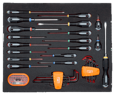 Wkład narzędziowy MIX SCD BITS - 66 elementów BAHCO