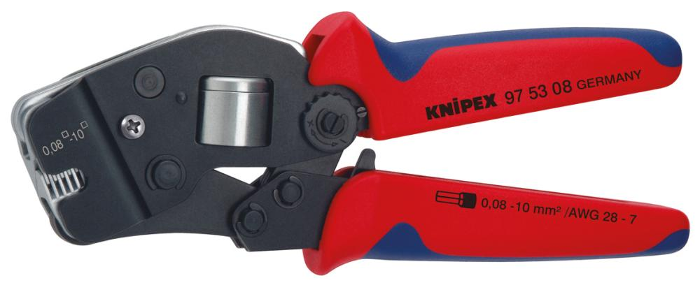 Szczypce do zagniatania tulejek kablowych 0,08–10mm, 190 mm, 97 53 08, KNIPEX