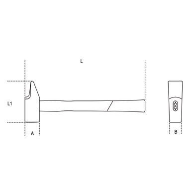 Młotek ślusarski francuski 36 mm 720g, 1370F Beta