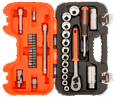 Zestaw nasadek 1/4" i 3/8", 34 elementy BAHCO