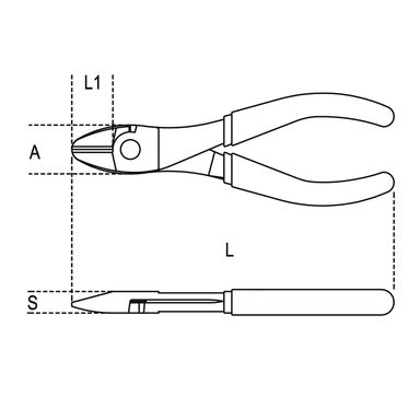 Szczypce tnące boczne wzmocnione chromowane 160 mm, 1084BM/160 Beta