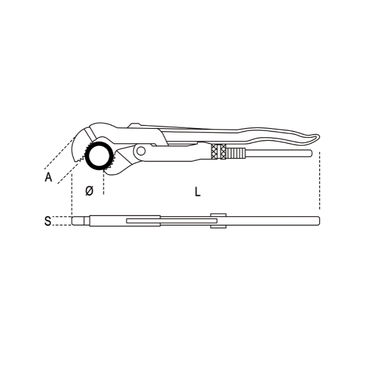 Szczypce do rur 410 mm, Ø max 1.1/2", 378 Beta