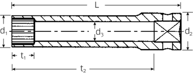 Nasadka 3/8" SPLINE-DR 3/8"=12mm STAHLWILLE