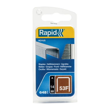 Zszywki Rapid z drutu cienkiego nr 53F (14 mm) - opakowanie 648 szt.