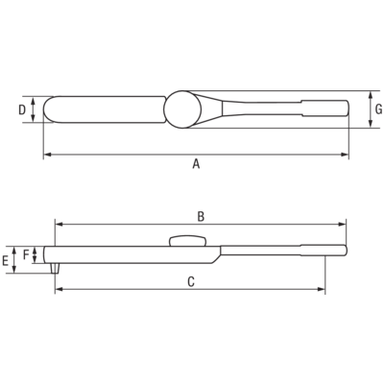 Klucz dynamometryczny zegarowy, zakres momentu 200-1000 Nm, kwadrat 1", długość 1880 mm BAHCO