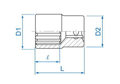 NASADKA KRÓTKA 1/4" 4.5mm x 24mm, 12-kąt. Cr-V King Tony