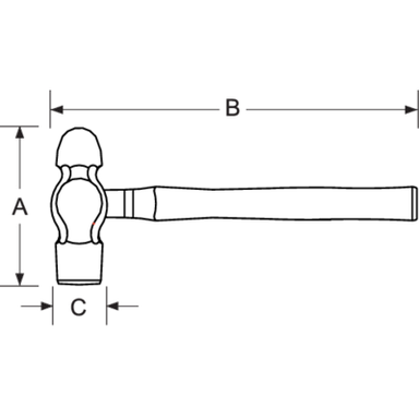 Młot kulisty 680g ze stali nierdzewnej SS506 BAHCO
