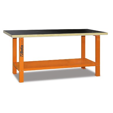 Stół warsztatowy z drewnianym blatem roboczym, szary, 5600/C56B-G Beta