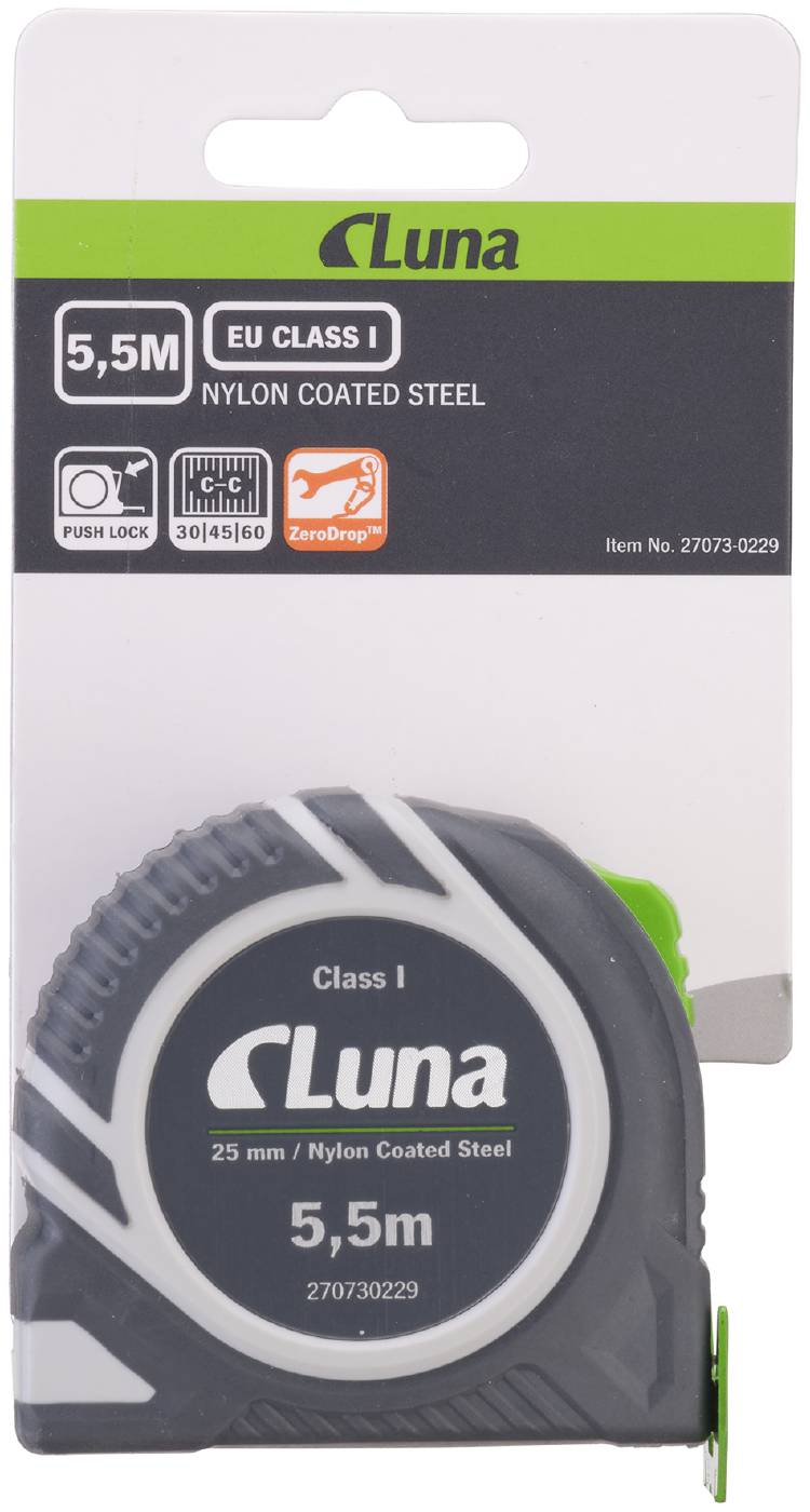 Przymiar taśmowy LPL Push Lock 5,5 m 25 mm Luna