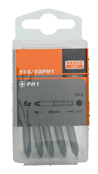 Bit 1/4" PH1x50 mm, 5 szt. BAHCO