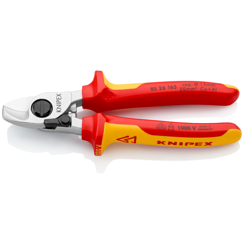 Nożyce do kabli 95 26 165 Ze sprężyną rozwierającą KNIPEX