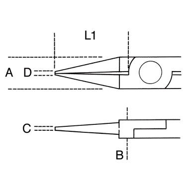 Szczypce okrągłe dla elektroników 125 mm, 1173BM Beta