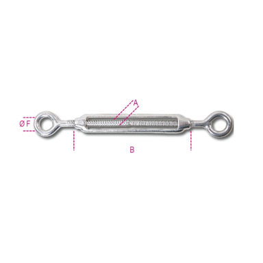 Nakrętka napinająca ucho-ucho (śruba rzymska) M12 L min 310 mm,, WFL 690 kg Robur