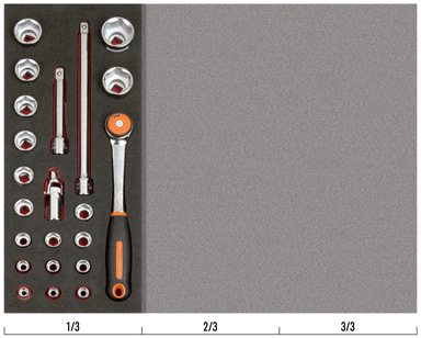 Nasadki 1/2" 22 elementy BAHCO