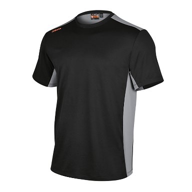 T-shirt 7550N poliestrowy czarny z wstawkami odblaskowymi, roz. XXXL Beta