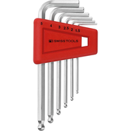 Zest.kluczy trzpien.kąt.w uchwycie z tworz.sztuczn. 6-częściowy, 1,5-5mm końc.kulis.PB Swiss Tools