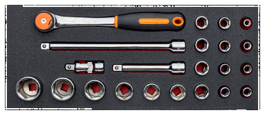 Nasadki 1/2" 22 elementy BAHCO