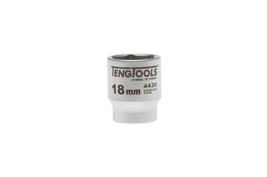 Nasadka 6-kątna nierdzewna z chwytem 3/8" 18 mm Teng Tools