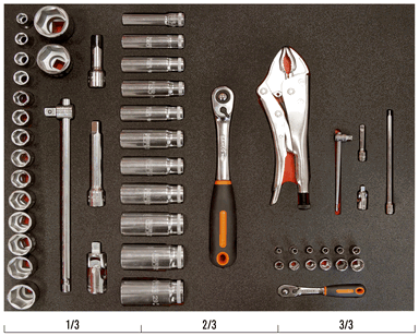 Nasadki 1/4" + 1/2" - 50 elementów BAHCO