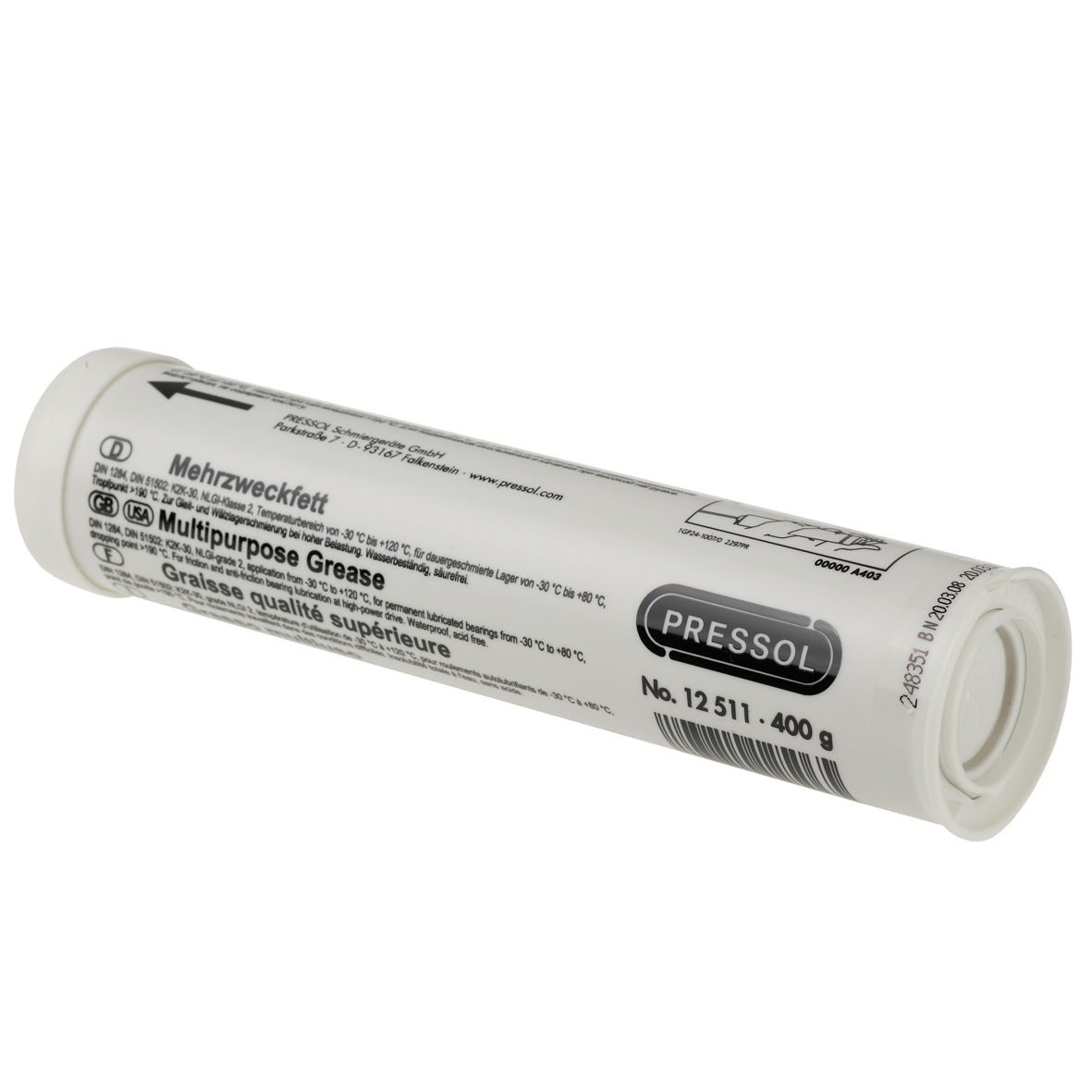 Kartusze smaru 400 g, Smar wielozadaniowy NLGI 2 Pressol