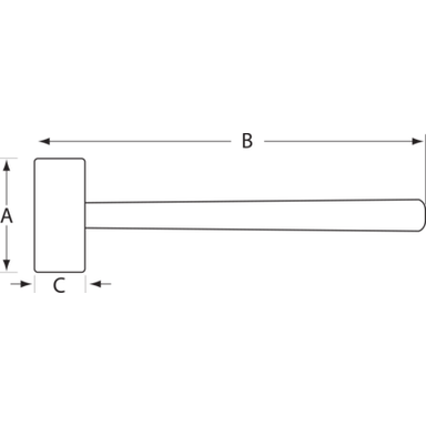 Młotek bezodrzutowy 620g, główka 97mm BAHCO