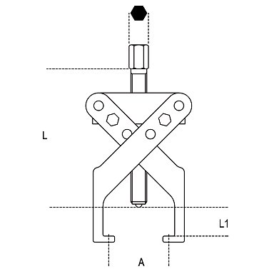 Ściągacz 2-ramienny samozaciskowy lekki 10-140 mm, 1508/2 Beta