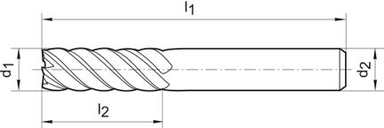 Frez trzpieniowy pełnowęglikowy SuperLine 6-ostrzy 8mm GÜHRING