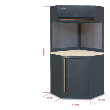 Narożnik wolnostojący typu W do systemu C45PRO, 4500/C45PRO/C/W Beta