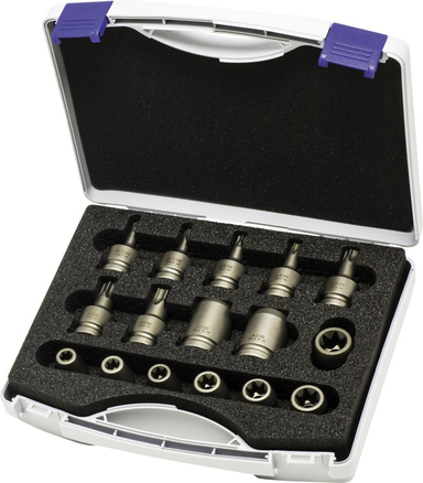 Udarowa koncowka wymiennaklucza nasadowego TORX 1/2",zestaw 16-cz. ASW