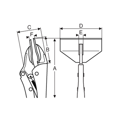 Morsa 180 mm do chwytania blach BAHCO