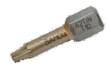 Bit udarowy 1/4" powlekany TIN do śrub TORX T30x25 mm, 10 szt. BAHCO