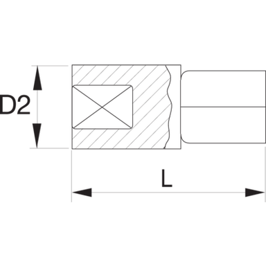 Przejściówka z 1/2" na 3/4" 56 mm BAHCO