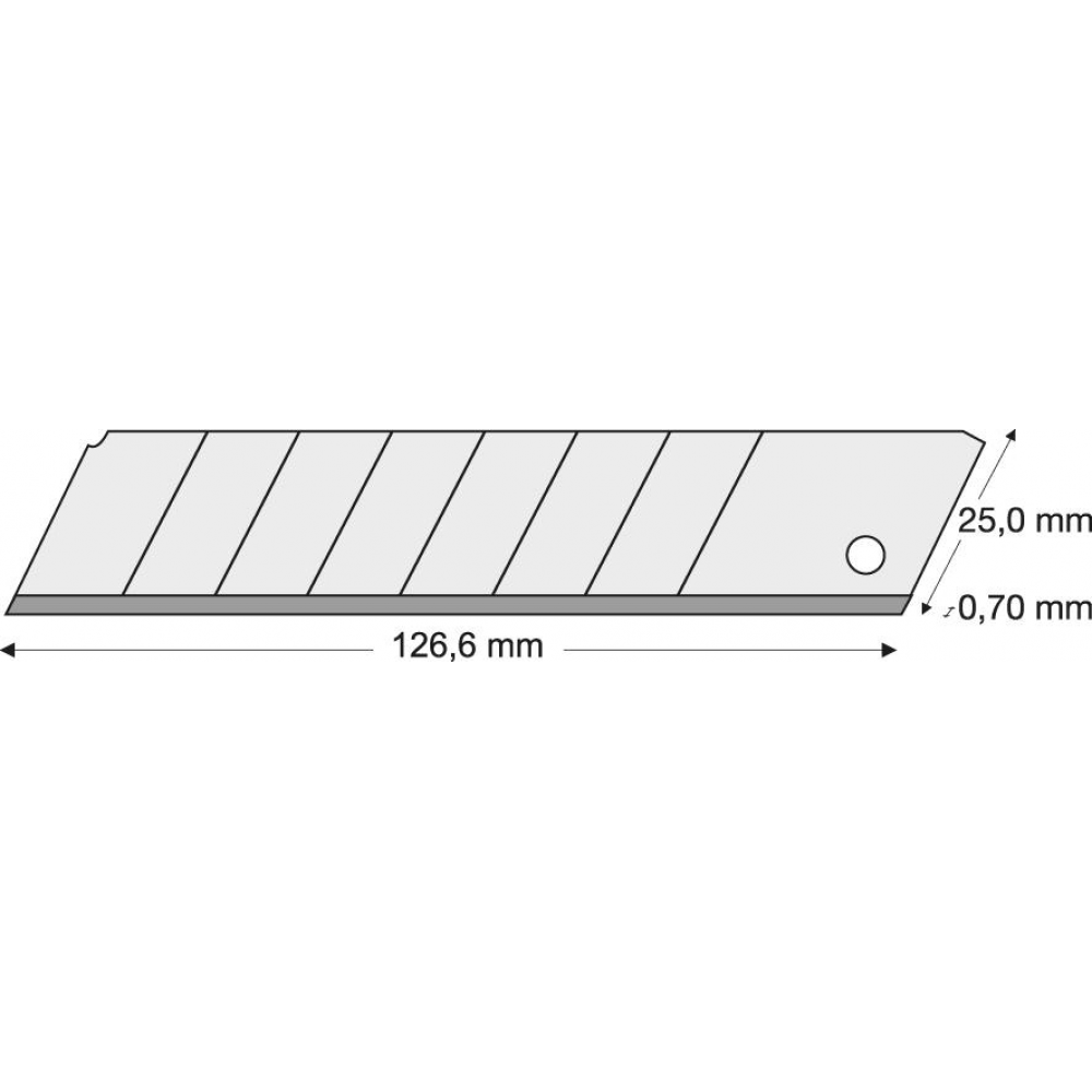 Ostrze odłamywane 25mm, 10 szt. w opakowaniu LUTZ BLADES