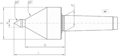 Kieł tokarski obrotowy, uniwersalny, z wydłużonym wierzchołkiem, długi MK4 CONZELLA