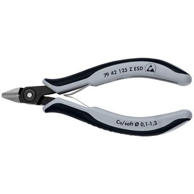 Precyzyjne szczypce tnące boczne dla elektroników ESD 79 42 125 Z ESD KNIPEX