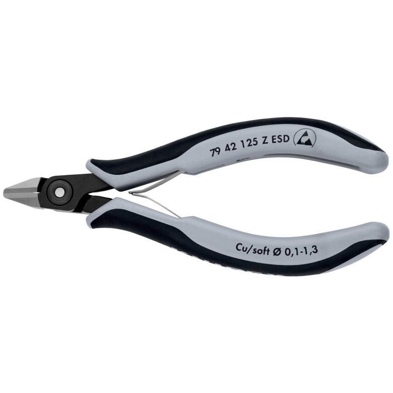 Precyzyjne szczypce tnące boczne dla elektroników ESD 79 42 125 Z ESD KNIPEX