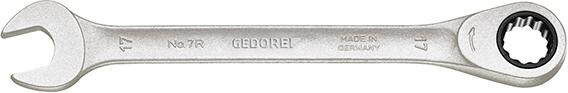 Klucz płasko-oczkowy z grzechotką, 13mm, GEDORE