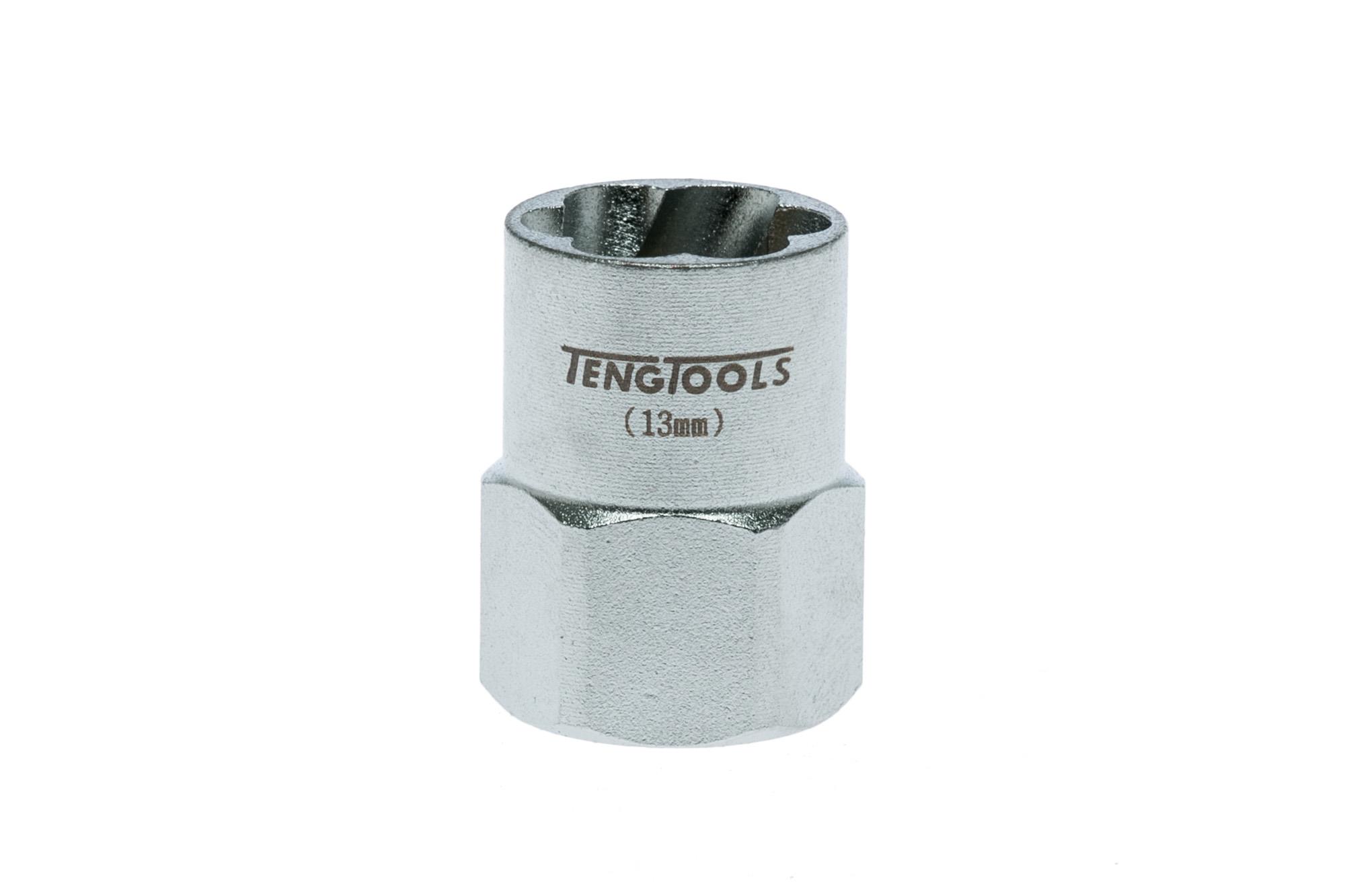 Sześciokątne nasadki odkręcające z chwytem kwadratowym 3/8" 13 mm Teng Tools