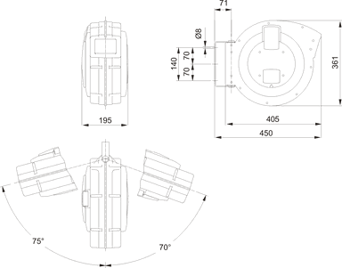 Przedłużacz pneumatyczny zwijany 15 m x 8 mm BAHCO