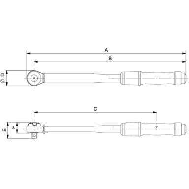 Klucz dynamometryczny 60-300 lbf·ft, ze stałą grzechotką 3/4" z przepychanym zabierakiem 74WR-400 BAHCO