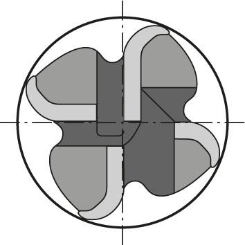 Frez trzpieniowy pełnowęglikowy promieniowy 4-ostrza z powłoką FIRE 6mm GÜHRING