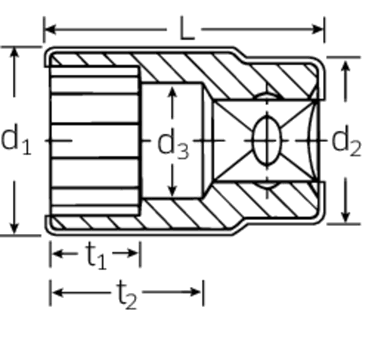 Nasadka 3/8" 7mm, 12-kątna, krótka, izolowana 1000V VDE STAHLWILLE