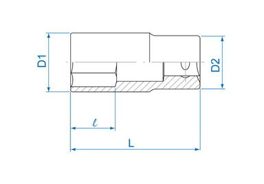 NASADKA DŁUGA 3/4" 22mm x 90mm 6-kąt. Cr-V King Tony