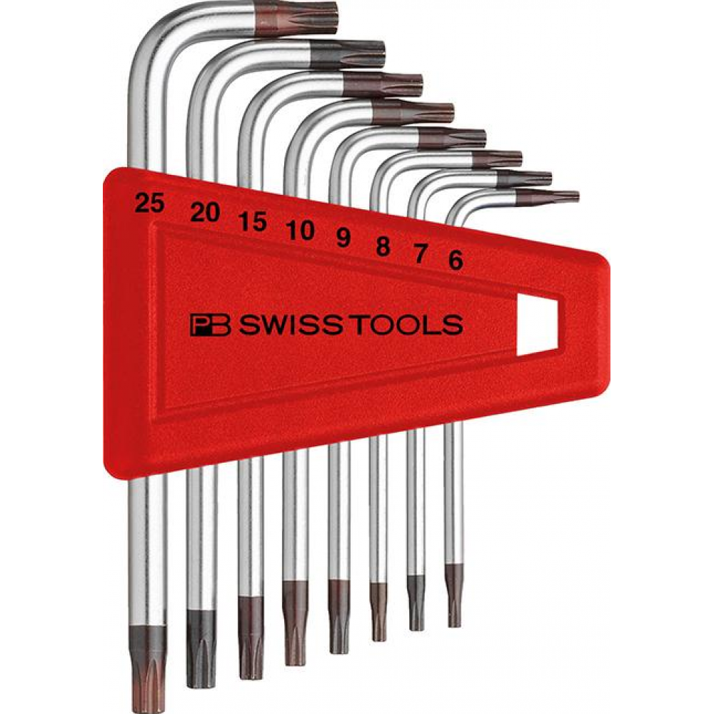 Zest.kluczy trzpien.kąt. w uchw.z tworz.sztuczn. 8-cz. T6-T25 PB Swiss Tools