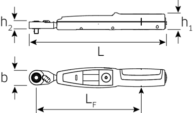 Klucz dynamometryczny elektroniczny 1-20Nm (9-180in.lb)SENSOTORK® 701  bez baterii STAHLWILLE
