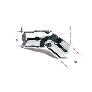 Nasadka 3/8" 12-kątna z przegubem 3/8", 910AS/SN Beta