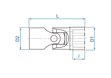 NASADKA KRÓTKA Z PRZEGUBEM 3/8" 16mm x 51mm, 12-kąt, CHROM King Tony