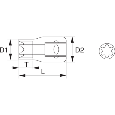 Nasadka 1/4" TORX E4 BAHCO